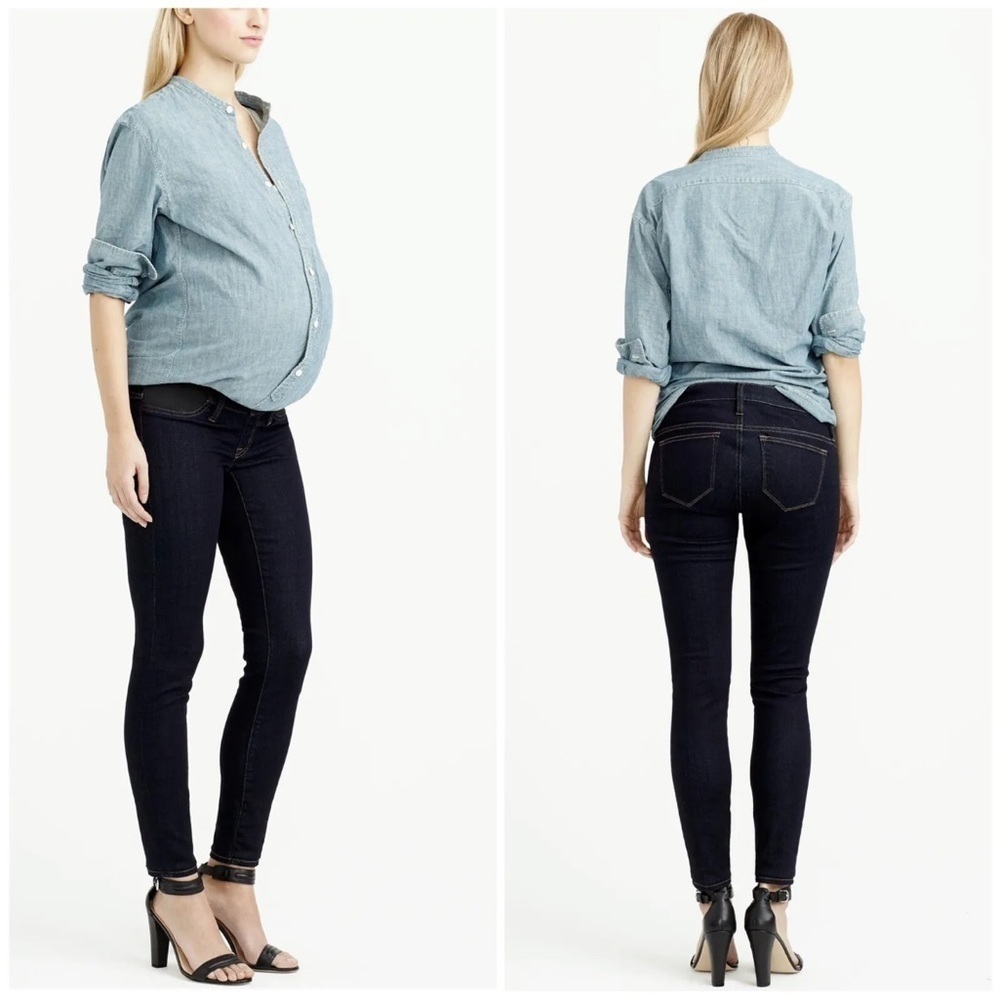 NEW! J. Crew Maternity Toothpick Ankle Dark Wash Jeans. 32.